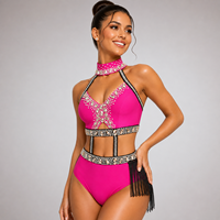 Costume de compétition de cheerleading personnalisé pour femmes, haut court et short en strass, uniforme de performance en cristal, tenue de cheerleading