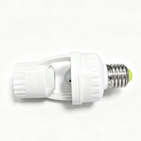 Support de lampe à détecteur de mouvement PIR E27 360° °   Détecteur de mouvement avec capteur de temps et de lumière réglables, portée 6m, AC110-240V, charge maximale 60W
