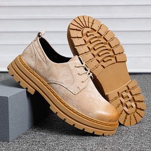 Bottes de travail jaunes en peau de porc de première qualité pour hommes, chaussures à semelle épaisse résistantes à l'usure Goodyear Welt - Product Image 5