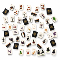 Ensemble de Mahjong américain en acrylique Bliss Luxury Christmas Festival, 160 tuiles, pliable, portable, jeu de loisirs pour les fêtes en intérieur