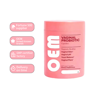 Cápsulas de Probióticos de Alta Pureza con Extracto <span class=keywords><strong>Herbal</strong></span> de Arándano Rojo y D-Manosa para Mujeres, Promueve el Apoyo Inmunológico y el Equilibrio del pH - Product Image 1