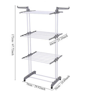 Séchoir à <span class=keywords><strong>linge</strong></span> multi-niveaux, séchoir métallique pliable, approvisionnement en vrac FCL, taille et couleur personnalisées pour les commandes de conteneurs - Product Image 5