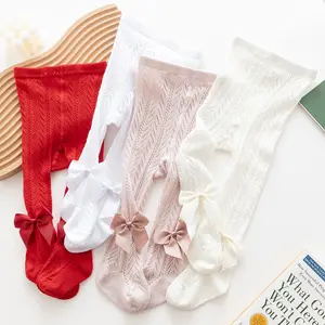 Calze al Ginocchio per Neonati in Stile Spagnolo, Calzamaglia in Cotone <span class=keywords><strong>con</strong></span> Fiocco per Bambine, Abbigliamento per Bambini all'Ingrosso S22 - Product Image 1