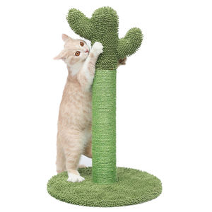 Hot-<span class=keywords><strong>Sale</strong></span> Terbaru Gaya Hijau Kaktus Berbentuk Kain Bukan Tenunan Kucing Menggaruk Pos Cat Memanjat Pohon - Product Image 5