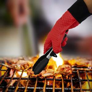Gants de cuisine professionnels résistants à la chaleur, gants de cuisine en Silicone pour barbecue, Long nid de poule étanche et antidérapant pour la cuisine - Product Image 4