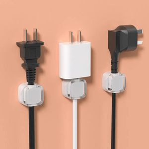 Single-Tier Magnetic 6-in-1 Cable Organizer for Phone Charging <b>Wall</b>-<b>Mounted</b> Plastic Desktop Hook Buckle Living Room - Product Image 4