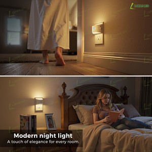 Luce Notturna LOHAS con Sensore di Movimento, Illuminazione Morbida Su e Giù, Lampada da Comodino LED con Attivazione a Movimento - Product Image 4