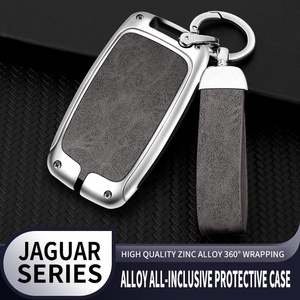 Funda protectora de alta <span class=keywords><strong>calidad</strong></span> para llave de coche, cubierta protectora de cuero de aleación de Zinc para Jaguar Xf Xj Xe Xjl C-x16 X250 f-pace Lr4 - Product Image 3