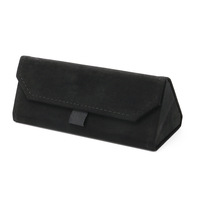 Étui à lunettes en peluche, étui rigide triangulaire pliable simple pour lunettes, lunettes de soleil, boîte de rangement pour lentilles, accessoires pour lunettes