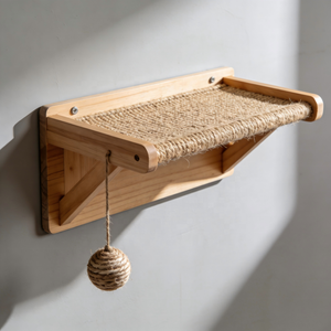 Plataforma de Escalada Plegable de Cartón para Gatos, Montada en la Pared, con Rascador, Cama y Nido, Diseño Moderno para Halloween y Navidad - Product Image 2