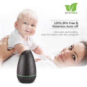 Difusor de aceite esencial táctil de 500ml con humidificador eléctrico de diseño de madera elegante para el hogar o la oficina enchufe de EE. UU. - Product Image 4