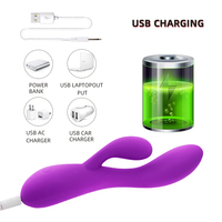 Vibrateur rechargeable multi-vitesse Jouet sexuel Matériel sûr pour le corps Silencieux Discret Produit pour femmes