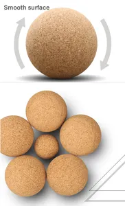 «Fábrica atacado de alta qualidade 80*160mm massagem de cortiça natural exercício peanut yoga bola fisioterapia produtos