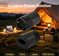 Adaptateur V2L 3,5 kW 10-16A Type 2 vers prise suisse, connecteur de décharge véhicule-chargeur pour alimentation extérieure de véhicule électrique