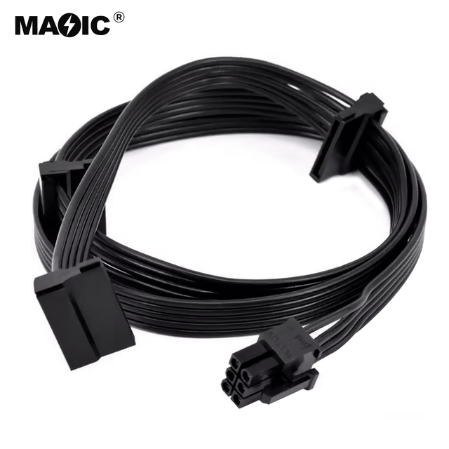 2021 New Magelei OEM Replacement for Corsair CX850M CX750M CX600M 70CM PCI-E 6 (Pin) 1 to 3/4 SATA 15Pin Power Supply Cable