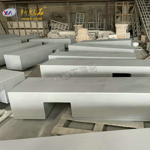 Nuevo Banco de Hormigón de Aspecto Natural Magic Stone, Tamaño Personalizado, Estructura Hueca, Uso en Interiores y Exteriores - Product Image 3