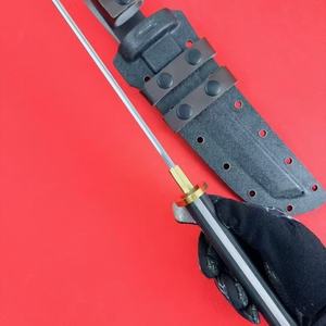 Cuchillo Táctico de Supervivencia Personalizable HUNSHU SAMURAI con Mango de Nogal G10 y Funda de Acero Inoxidable para Caza y Bricolaje - Product Image 3