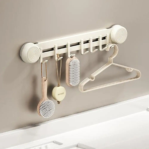 Wholesale Hole-Free Suction Cup Mobile <b>Hook</b> Strong Metal Kitchen & Bathroom Rack for Spoon Spatula Storage Functional Flexible - Product Image 2