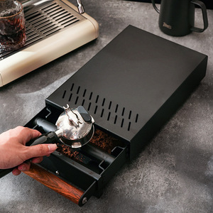 Cassette à café en acier au carbone noir Kafei Shi, style tiroir, pour base de machine à café - Product Image 1