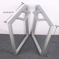 Pied de table épaissi pour bureau de conférence, support de table à grande plaque, cadre de table en métal, pied de table en fer verni au four, support de pied de table