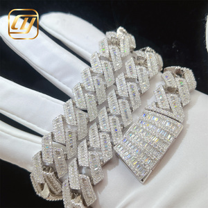 สร้อยคอแบบ Cuban Link เงินแท้ 925 ประดับเพชร Moissanite VVS ระดับ GRA พร้อมใบรับรอง ดีไซน์ฮิปฮอป ขนาด 18 มม. - Product Image 4