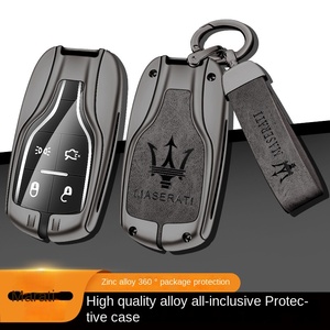 Housse de <span class=keywords><strong>clé</strong></span> de voiture en cuir véritable <span class=keywords><strong>Maserati</strong></span>, étui à <span class=keywords><strong>clé</strong></span> haut de gamme avec boucle, compatible Levante GT Ghibli, pour homme et femme, en alliage de zinc CN/GUA CK-2510201 - Product Image 5