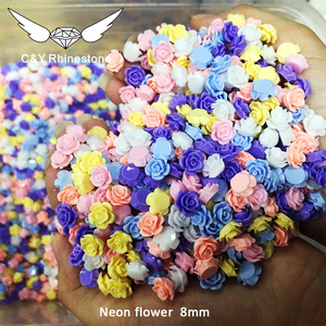 CY Macaroon Camellia resina Nail Art Charms bola de acero plástico 3D <span class=keywords><strong>flores</strong></span> <span class=keywords><strong>para</strong></span> decoraciones de <span class=keywords><strong>uñas</strong></span> - Product Image 6