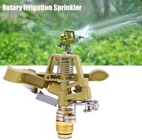 Arroseur de jardin agricole en métal, système d'irrigation rotatif à 360° avec entraînement par engrenages, réglable pour pelouse et ferme