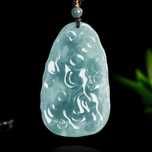 Colgante de Jadeíta Natural Azul Agua Pi Xiu, Bestia Mítica, Estilo Chino, Diseño Original, Regalo con Certificado de Tasación PX21 - Product Image 2
