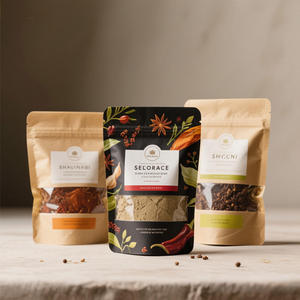 Sacchetti Personalizzati con Cerniera e Design a Quattro Sigilli per Prodotti Secchi, Cereali, Spezie, con Finestra Trasparente e Alta Barriera per la Freschezza - Product Image 4