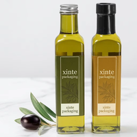 Bouteille en verre vide pour huile d'olive Marasca en gros, 250/500/750/1000 ml, récipient alimentaire en verre avec bouchon en aluminium