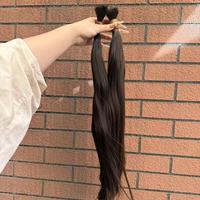 Cheveux humains vierges bruts lisses et soyeux en vrac, cheveux humains en vrac non traités à cuticules intactes pour tressage