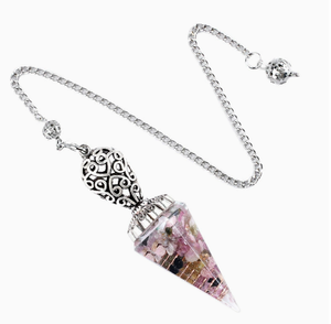 Péndulo de Cristal Natural en Forma de Pirámide Hexagonal, Colgante de Enfoque de Gravedad, Tema de Amor Navideño, Suministros de Brujería al por Mayor - Product Image 4