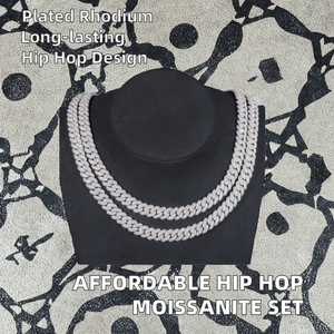 Chaîne Tennis Hip Hop en Argent 925 avec Diamants Moissanite VVS 3MM 4MM 5MM, Collier et Bracelet pour Hommes et Femmes, Bijoux Hip-hop - Product Image 2