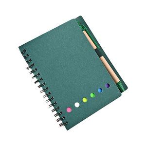 Taccuino Kraft con taccuino <span class=keywords><strong>a</strong></span> spirale personalizzato <span class=keywords><strong>a</strong></span> buon mercato copertina in cartone Kraft con penna taccuino con nota adesiva - Product Image 3