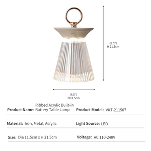 Lanterne portable d'extérieur en fer et acrylique, style nordique minimaliste, lampe de <span class=keywords><strong>table</strong></span> pour jardin et terrasse, éclairage décoratif étanche pour le camping, vente en gros - Product Image 2