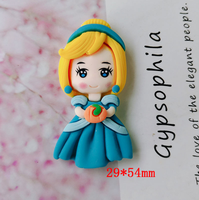 Lot dos plat résine dessin animé princesse pour enfants cheveux vêtements accessoires nouveauté bricolage résine fille ornements