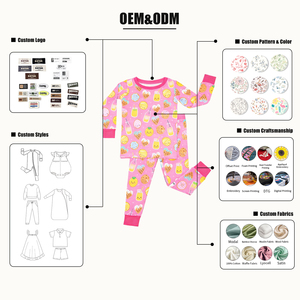 Hongbo 100% coton enfants pyjamas pantalons ensemble unisexe imprimé motif vêtements de nuit pour 4 <span class=keywords><strong>ans</strong></span> grands enfants vêtements d'hiver pour filles garçons - Product Image 5