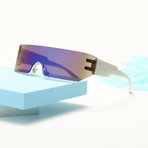 نظارات شمسية بلا إطار بطراز مستقبلي جذاب نظارات شمسية رياضية أنيق أو موضة جديدة لركوب الدراجات نظارات شمسية بألوان متدرجة - Product Image 2