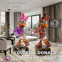 CLF CL-PL1 Chrome Rose Bleu Noir Donald Duck Modèle en résine peint à la main Statue artisanale Brillant Électroplaqué Haute Qualité Dessin Animé