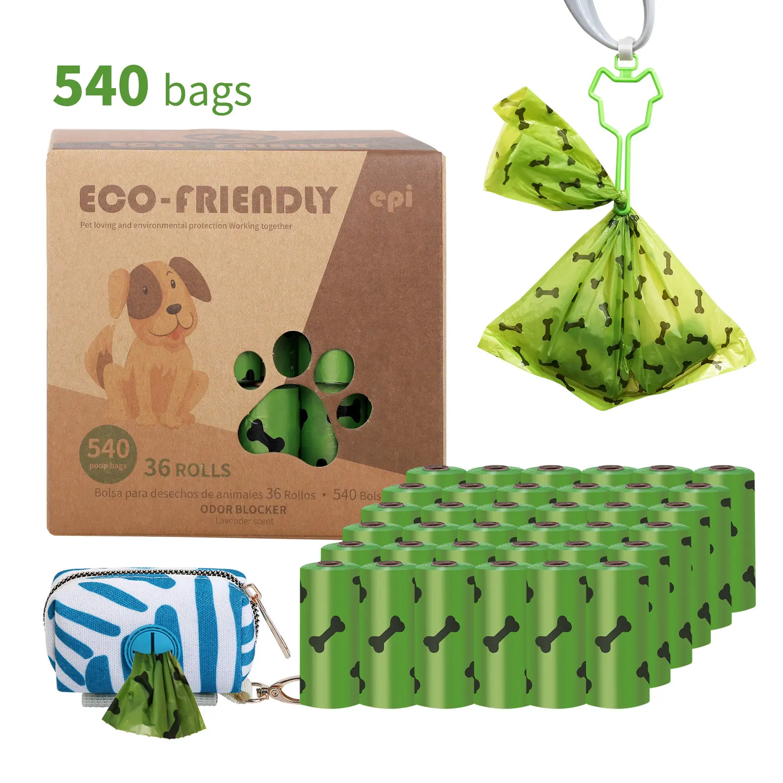 Eco friendly high quality custom logo printed biodegradable doggie waste bags for dogs wholesale pet dog poop bag