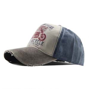 Casquette de baseball unisexe personnalisable pour l'extérieur, avec logo brodé 3D, en toile vintage vieillie, polyester/coton, et boucle métallique - Product Image 5