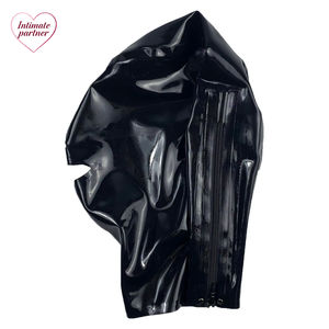 Masques en <span class=keywords><strong>latex</strong></span> pour adultes, couvre-tête intégral, <span class=keywords><strong>cagoule</strong></span> avec trou de respiration, masque facial pour femmes, hommes, couples, jeux, vêtements de club, cagoules en caoutchouc - Product Image 4