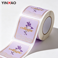 Autocollants en rouleau personnalisés en feuille d'or imperméables, imprimés, autocollants adhésifs pour étiquettes de bouteilles de liquides buccaux et emballages de bouteilles de boissons