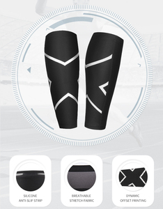 Protège-tibias de compression confortables en néoprène pour jeunes, avec fermeture à boucle réglable, pour le basketball, le football et la course en extérieur - Product Image 6