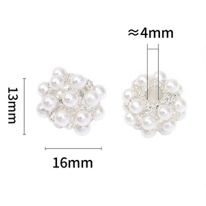 <b>Silver</b> White Imitation Pearl Alloy Yangmei Ball Bead Spacer DIY Bead <b>Pen</b> Accessories - Product Image 3