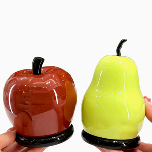 Fruit Shape <b>Plastic</b> Storage <b>Bin</b> Apple and Pear Design Decorative Organizer Box for Home <b>Kitchen</b> Counter - Product Image 1