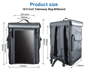 กระเป๋าเป้สะพายหลัง <span class=keywords><strong>LED</strong></span> แบบกำหนดเองสำหรับการส่งอาหาร ป้ายดิจิทัล และจอแสดงผล <span class=keywords><strong>LED</strong></span> - Product Image 3
