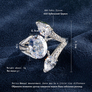 Rakol <span class=keywords><strong>rp2025</strong></span> 925 Sterling Silver nhẫn Nhẫn pha lê cho phụ nữ - Product Image 5