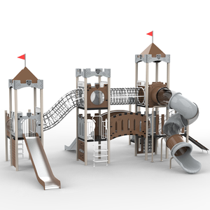 Grande glissière extérieure en métal pour enfants PE planche spéciale <span class=keywords><strong>immobilier</strong></span> combinaison de taches scéniques surélevées glissière en plastique Durable pour - Product Image 5